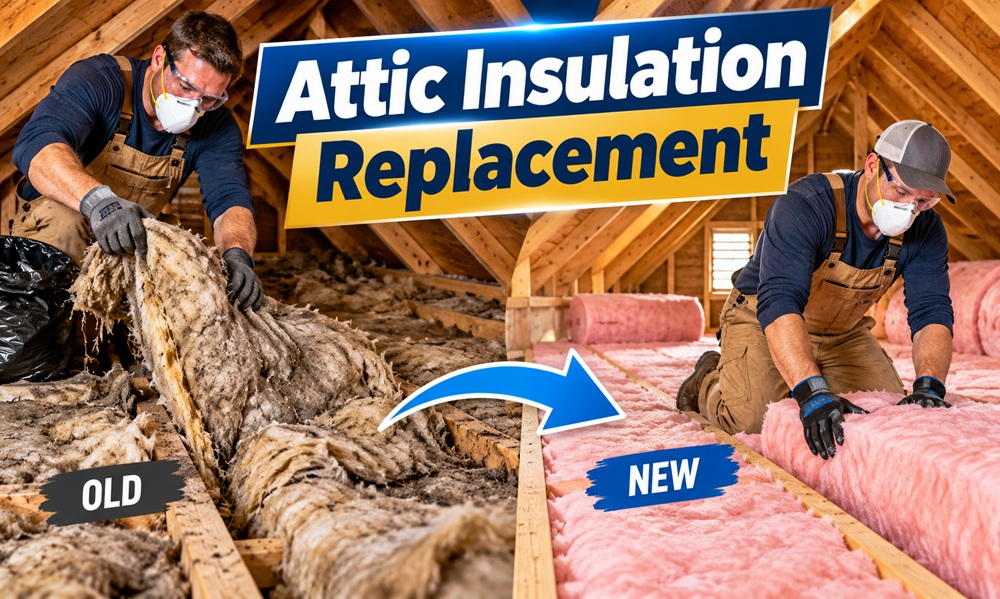 Attic Insulation Replacement and When Adding More Isn’t Enough Attic Insulation Replacement